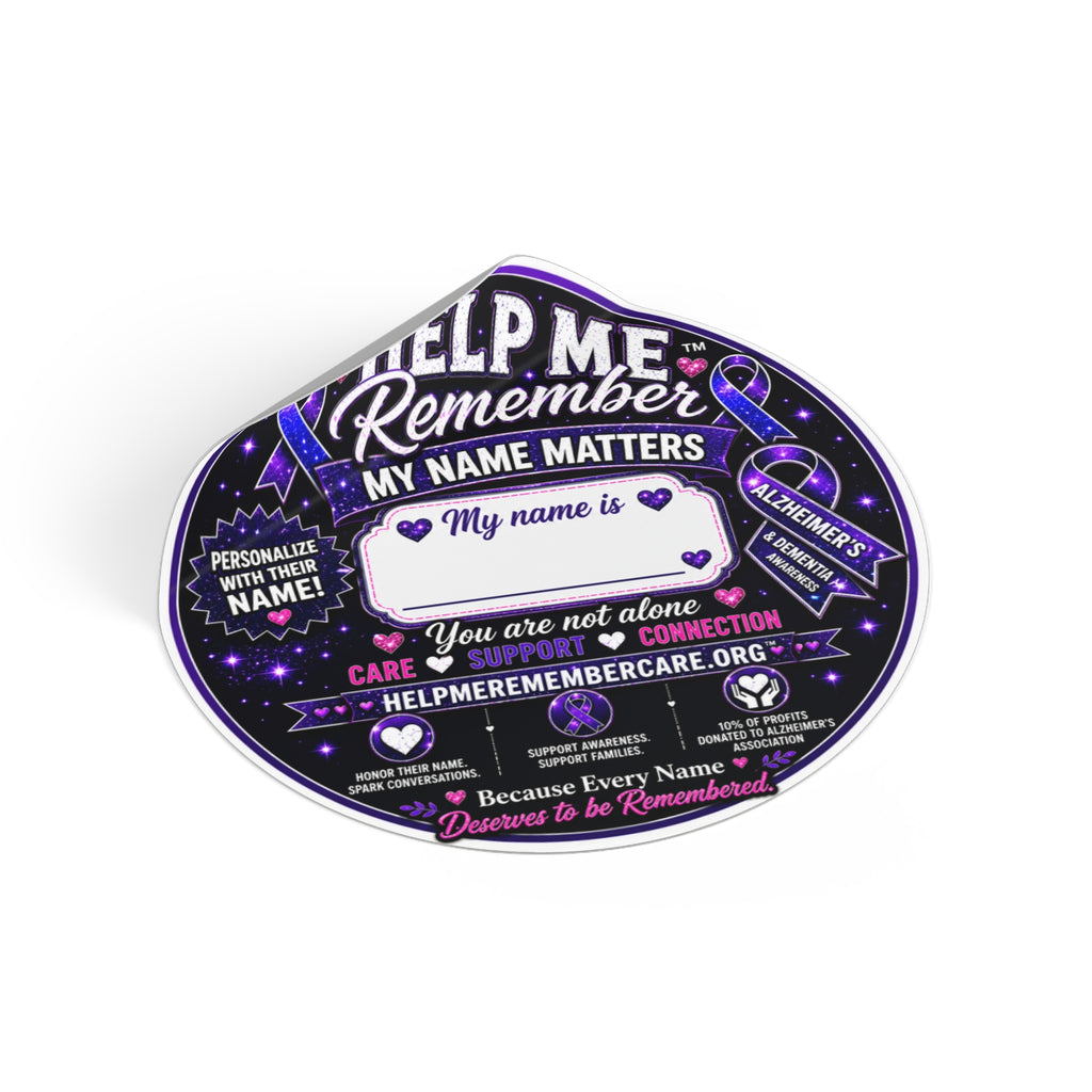 Help Me Remember™ 2” × 2” Personalized Vinyl Sticker