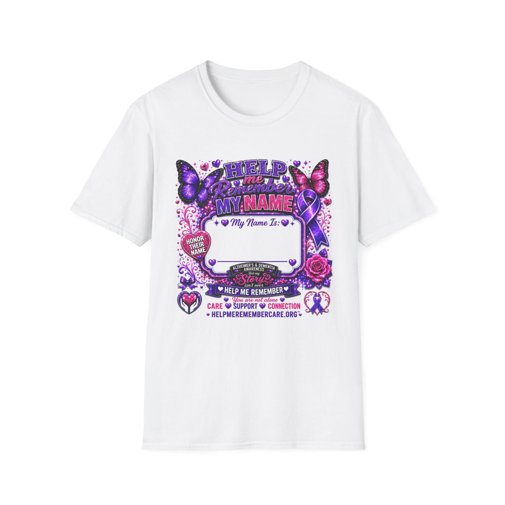 Help Me Remember My Name™ Personalized Alzheimer’s Awareness Unisex T-Shirt