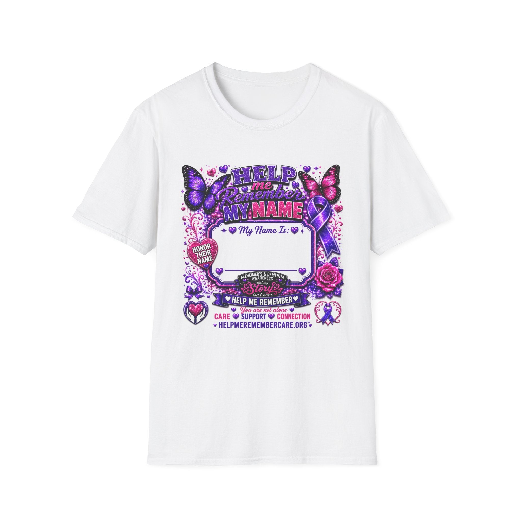 Help Me Remember My Name™ Personalized Alzheimer’s Awareness Unisex T-Shirt
