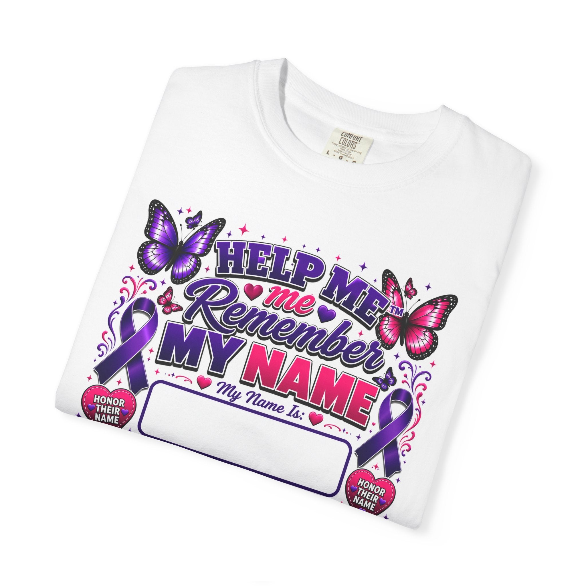 Help Me Remember™ Personalized Alzheimer’s Awareness T-Shirt