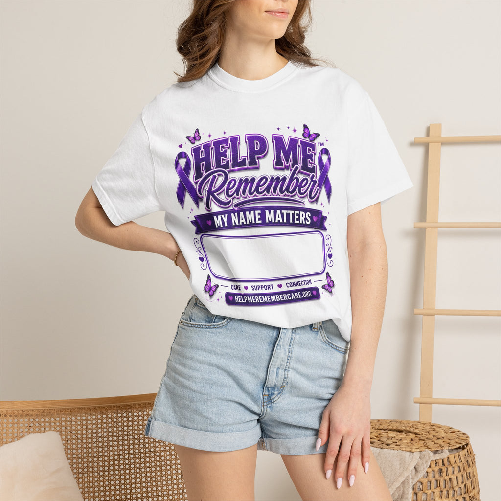 Help Me Remember My Name™ Personalized Alzheimer’s Awareness Shirt