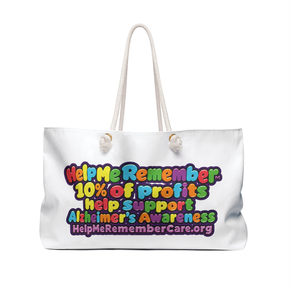 Help Me Remember — White Weekender & Tote Bag