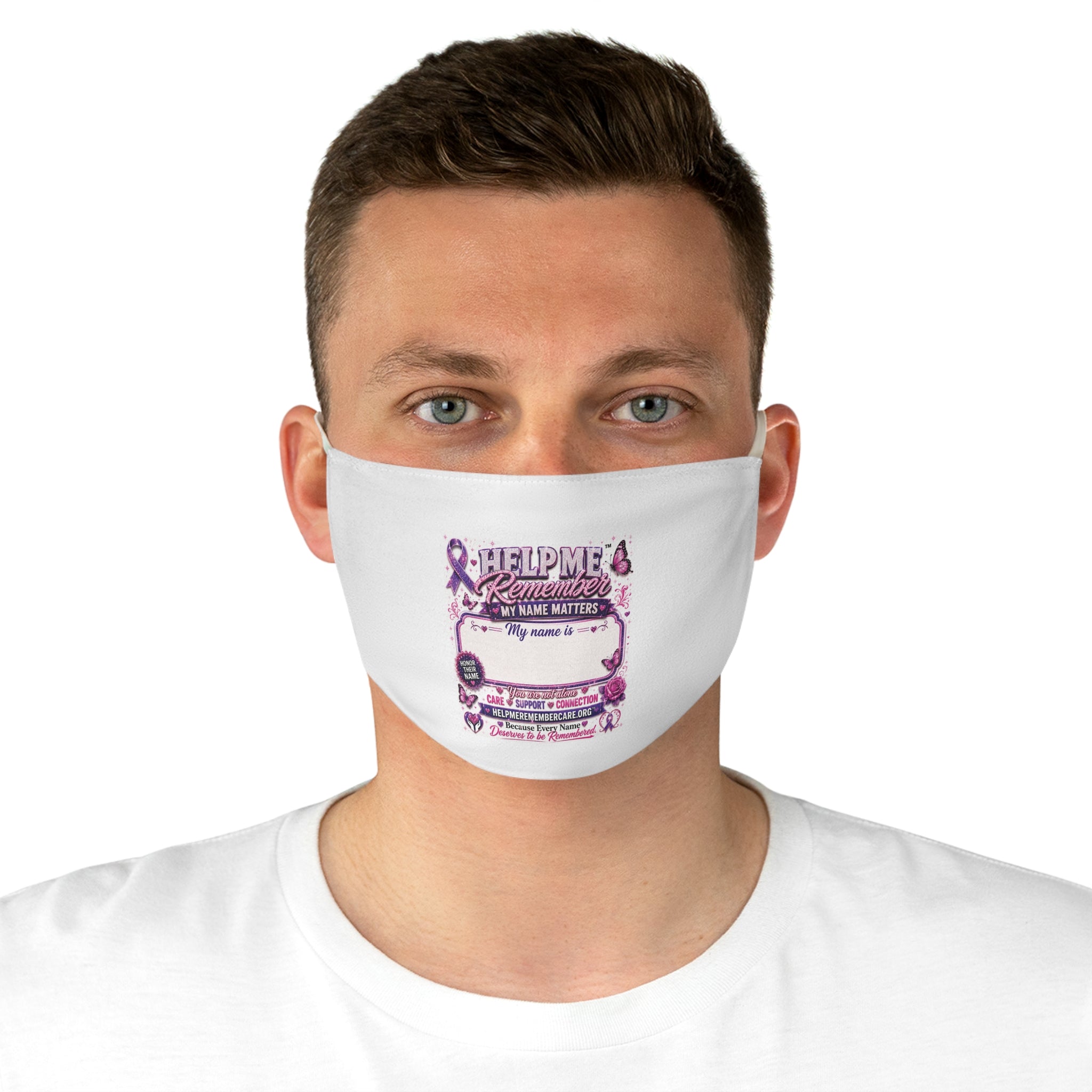 Help Me Remember™ Alzheimer’s & Dementia Awareness Reusable Fabric Face Mask | HelpMeRememberCare.org™