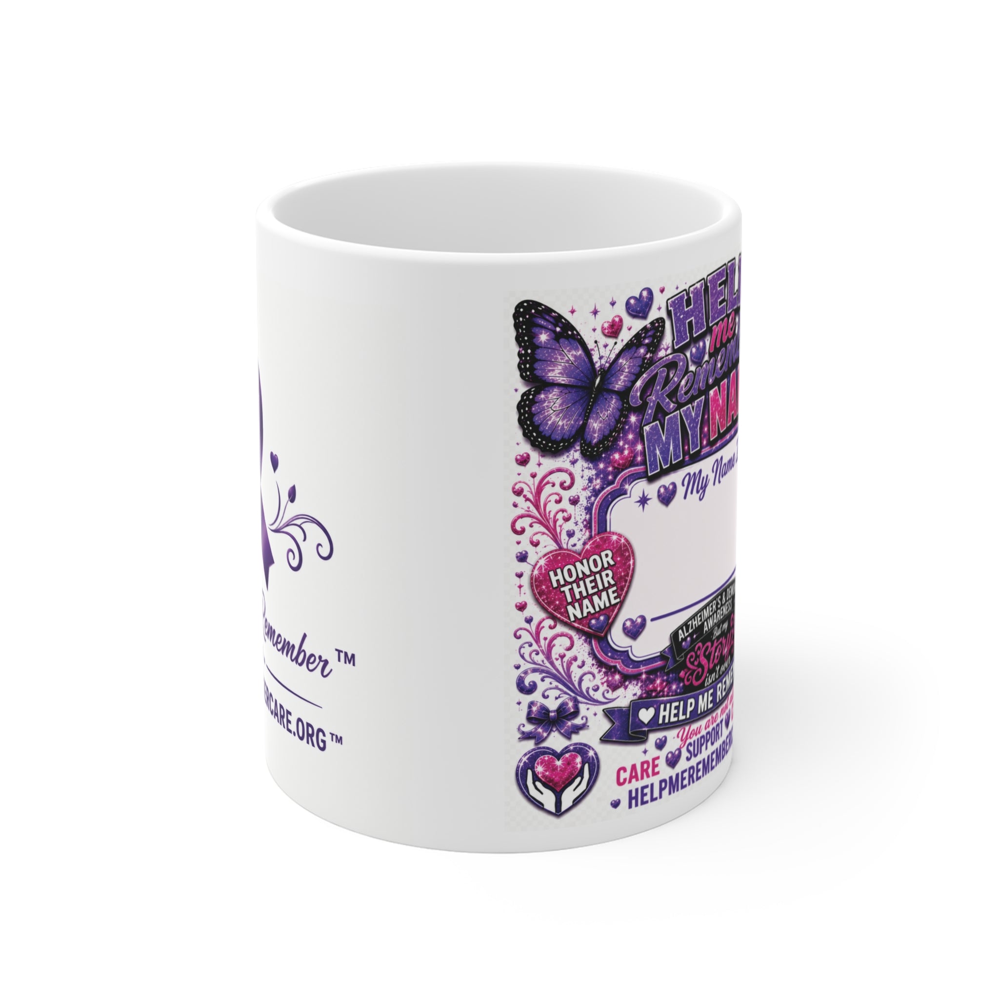 Help Me Remember™ My Name Matters Personalized Alzheimer’s & Dementia Awareness Coffee Mug