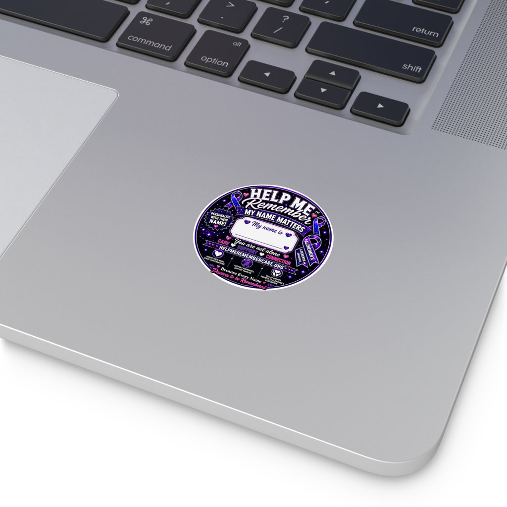 Help Me Remember™ 2” × 2” Personalized Vinyl Sticker