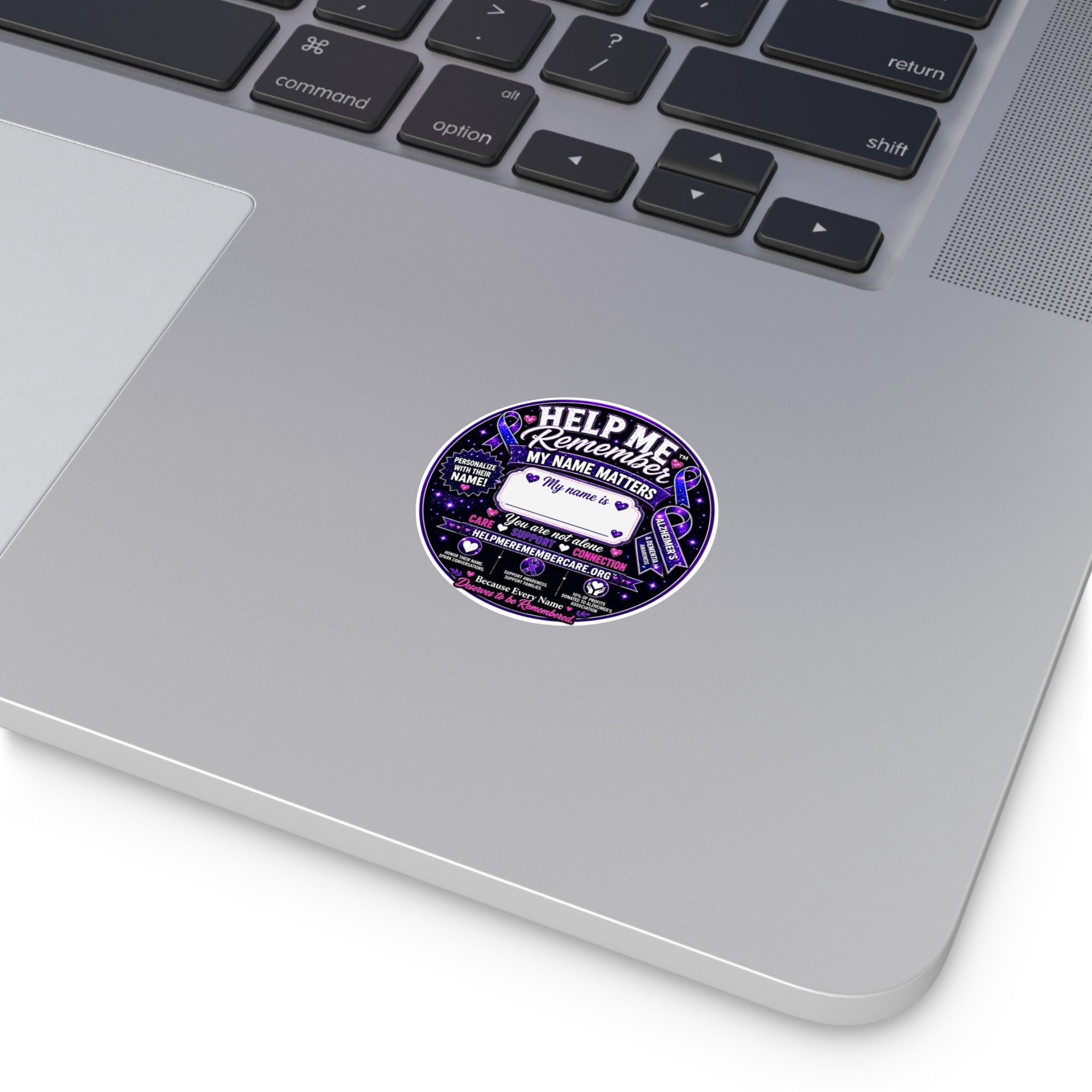 Help Me Remember™ 2” × 2” Personalized Vinyl Sticker