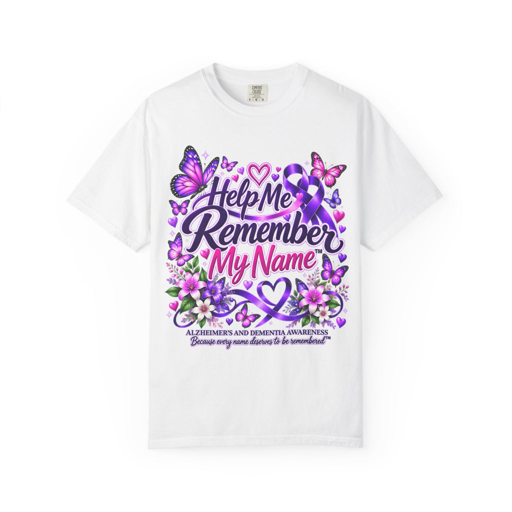 Help Me Remember My Name™ – Butterfly Awareness Tee
