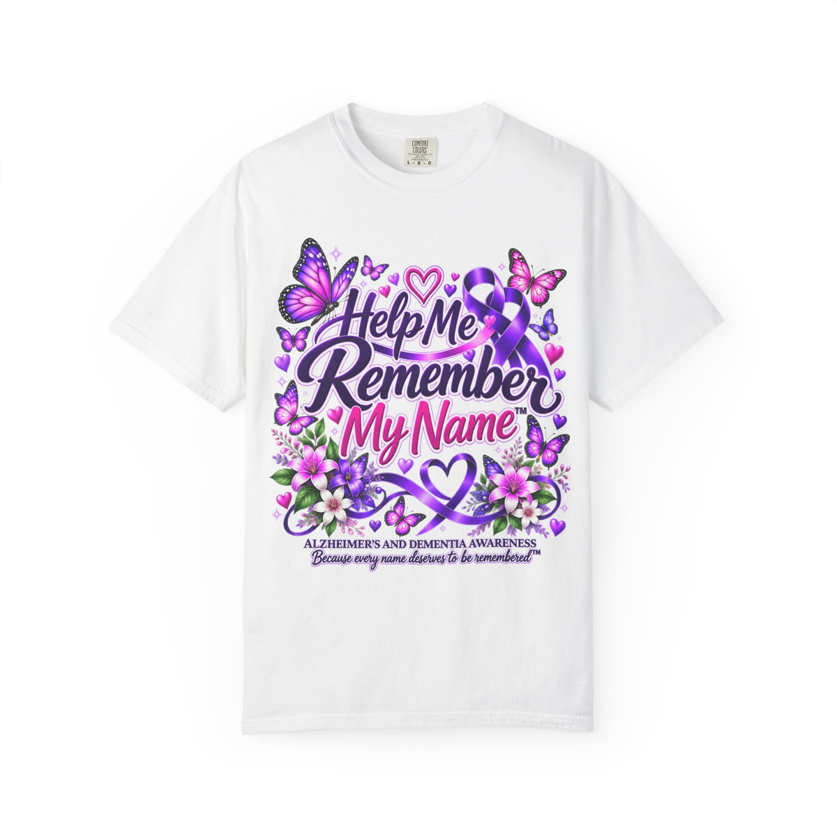 Help Me Remember My Name™ – Butterfly Awareness Tee