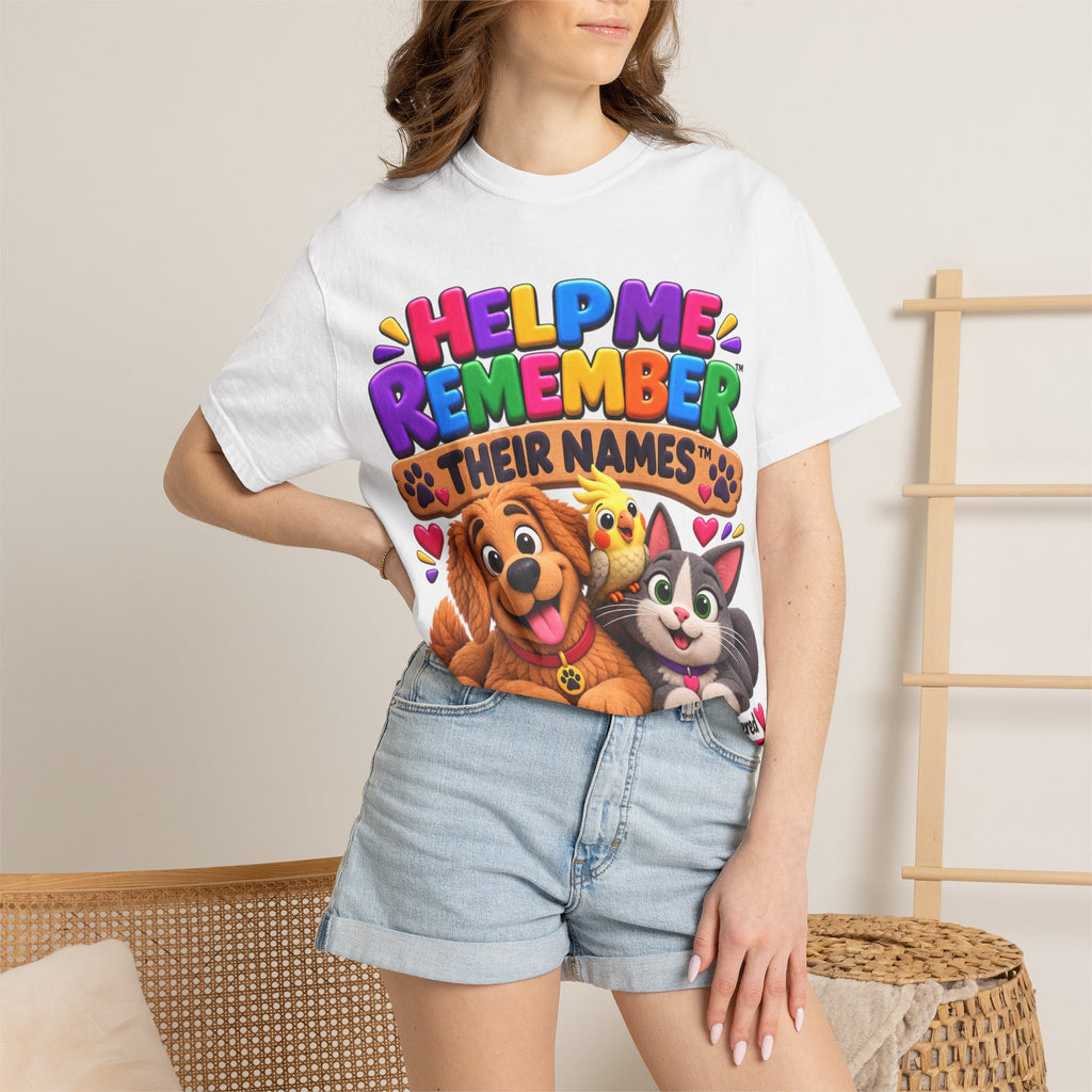 Help Me Remember Their Names™ — Claymation Pet T-Shirt