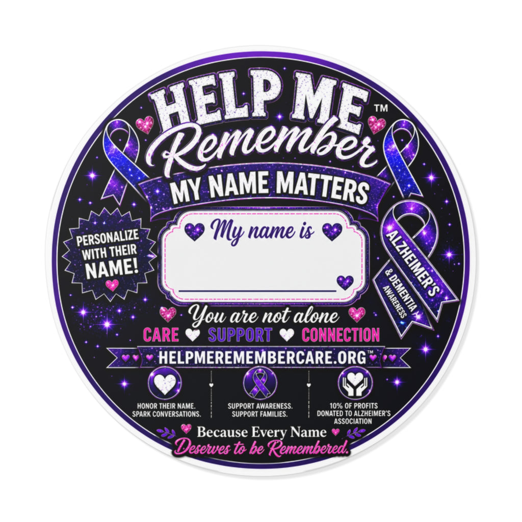 Help Me Remember™ 2” × 2” Personalized Vinyl Sticker