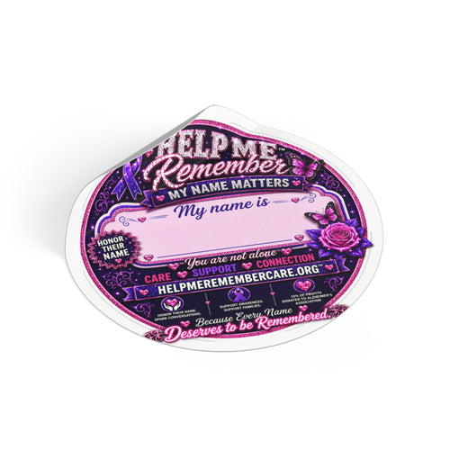 Help Me Remember™ 2” × 2” Personalized Vinyl Sticker