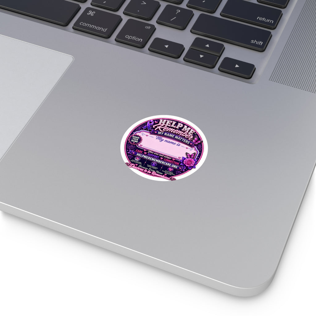 Help Me Remember™ 2” × 2” Personalized Vinyl Sticker